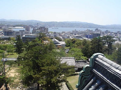 松江城天守閣からの眺望