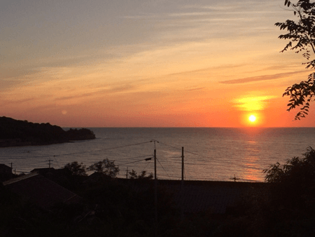 大田市で撮影した夕日