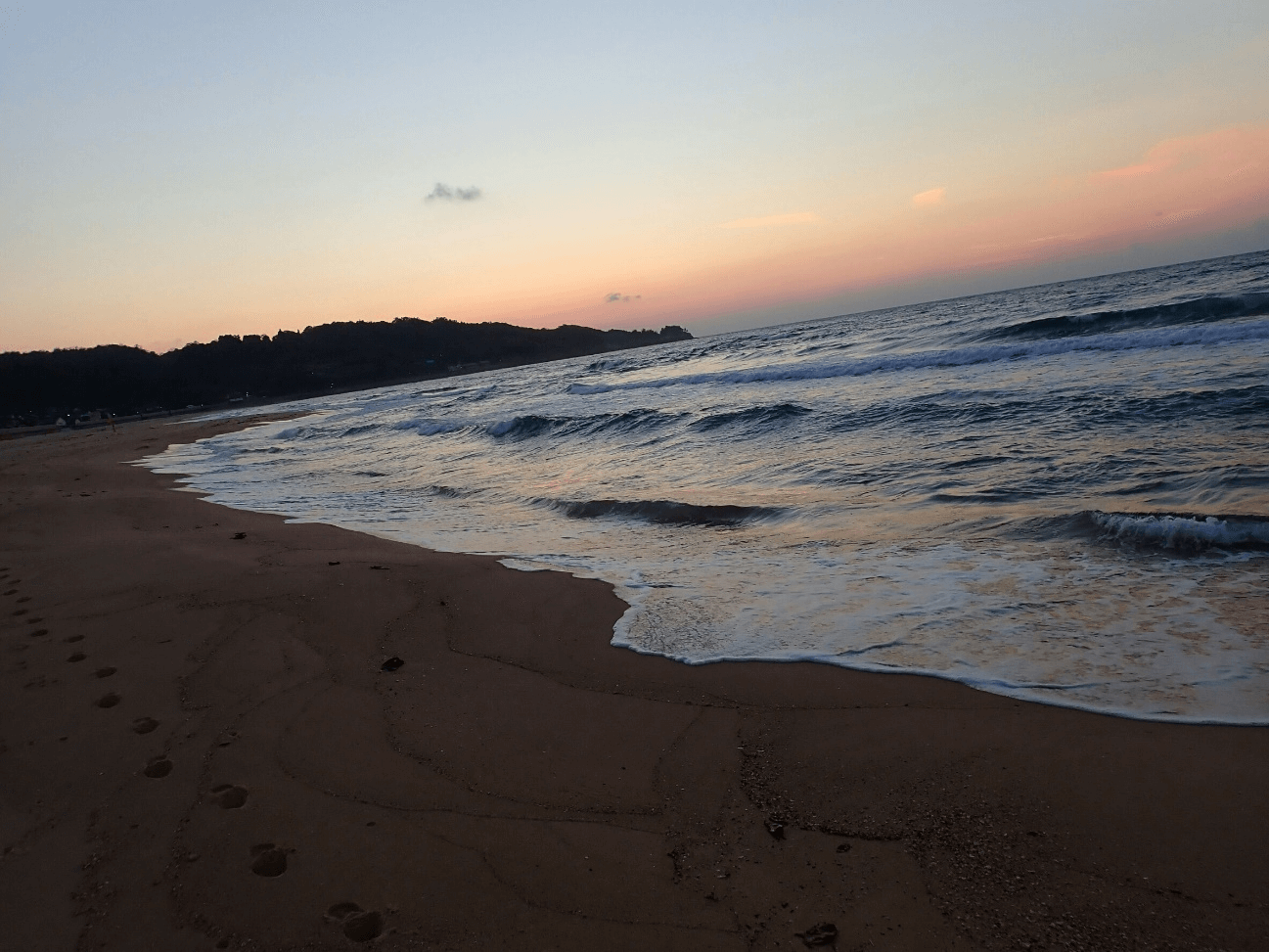 琴ヶ浜（大田市）の夕景
