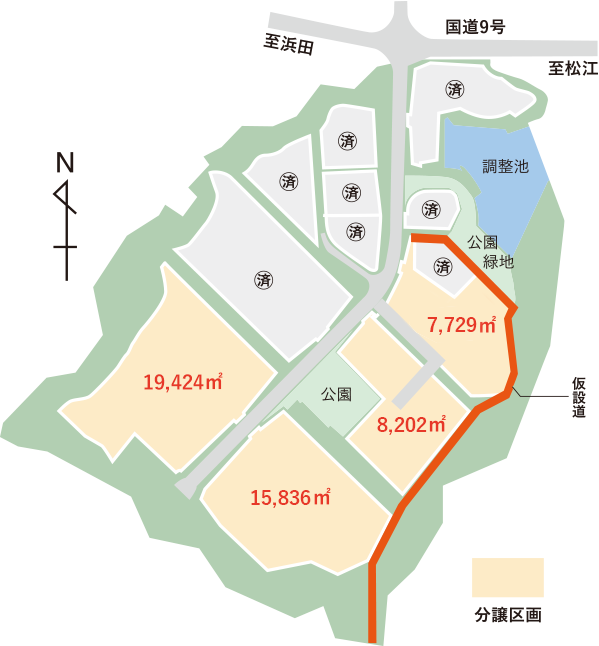 波根地区工業団地割図