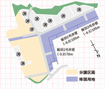 西郷港臨海工業団地割図（飯田地区）