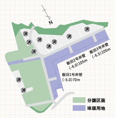 西郷港臨海工業団地割図（飯田地区）