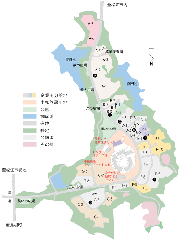 ソフトビジネスパーク島根団地割図