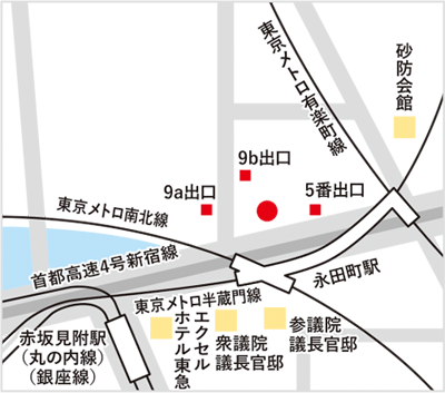 島根県東京事務所略地図