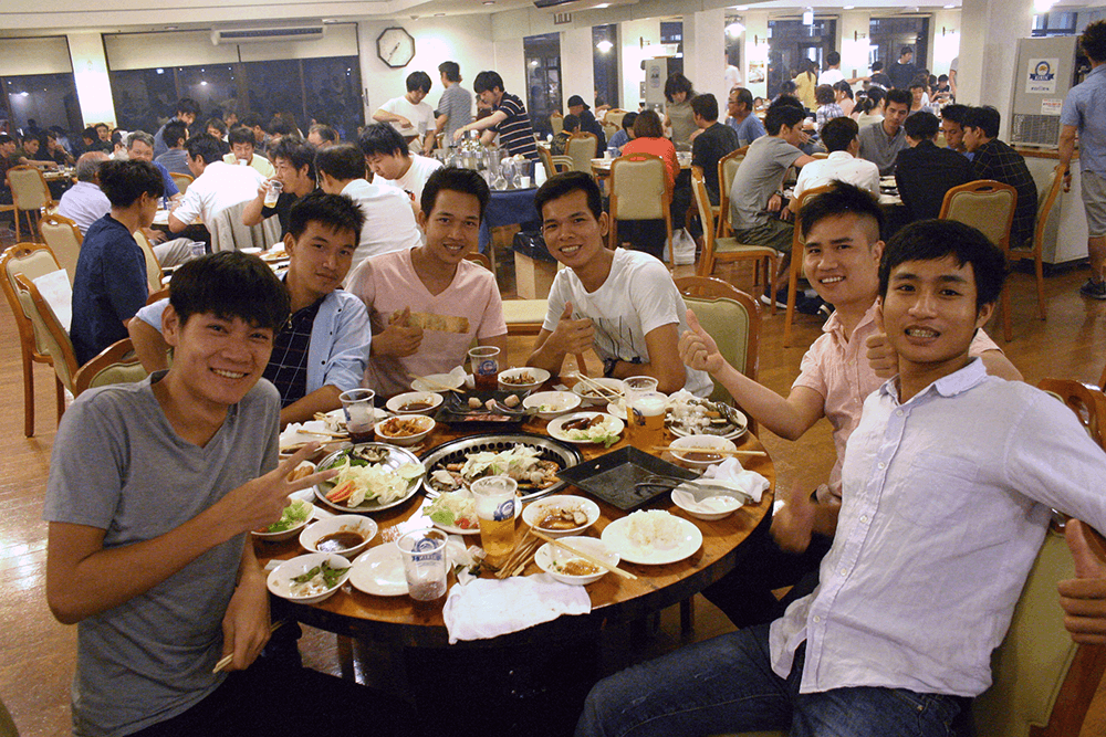 家族も一緒に参加するビアパーティー