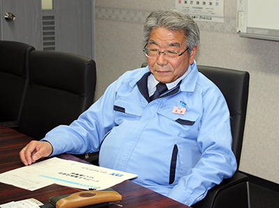 手厚い支援に感謝、と語る高瀬社長