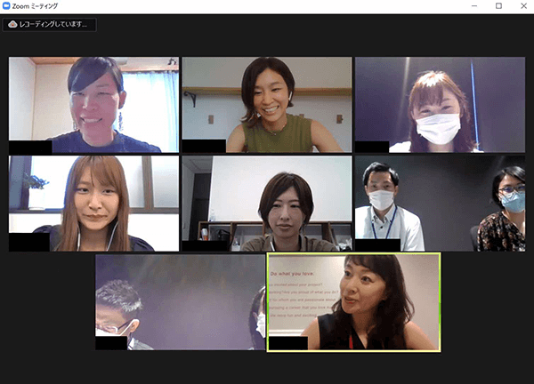 Zoomによる取材の様子