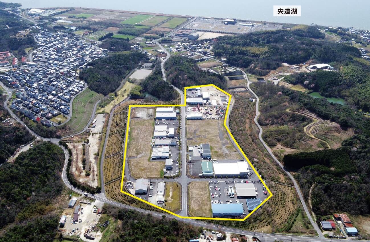 分譲区画の空撮