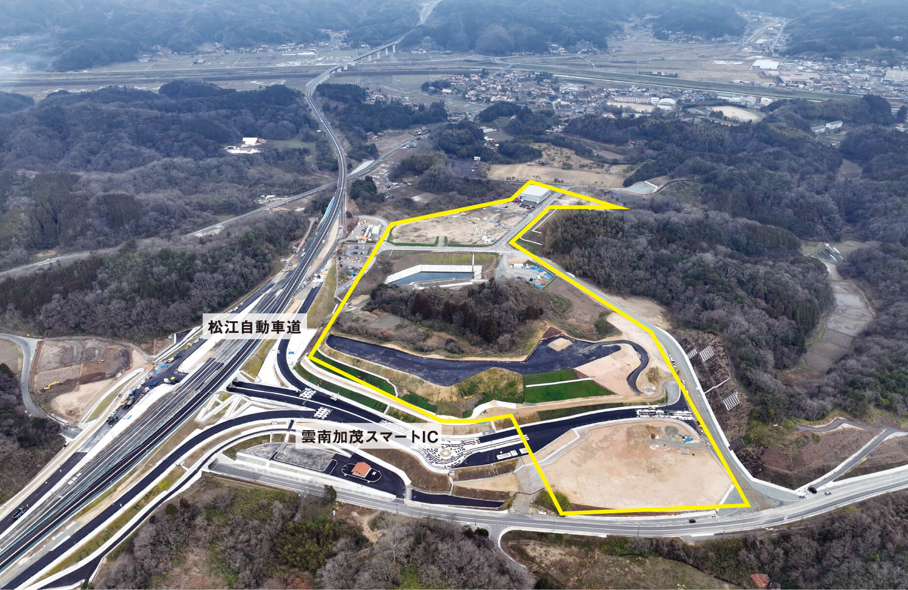 分譲区画の空撮